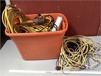 Large assortment of extension cords