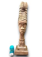 Vtg. Wood Carve African Woman