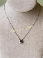 Sterling Marcasite Sapphire Necklace by Judith Jak