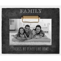 New Cement, Engraved Family, 9X7" Picture Frame