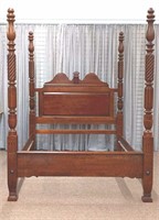 Queen Cherry Lexington Carved Poster Bed