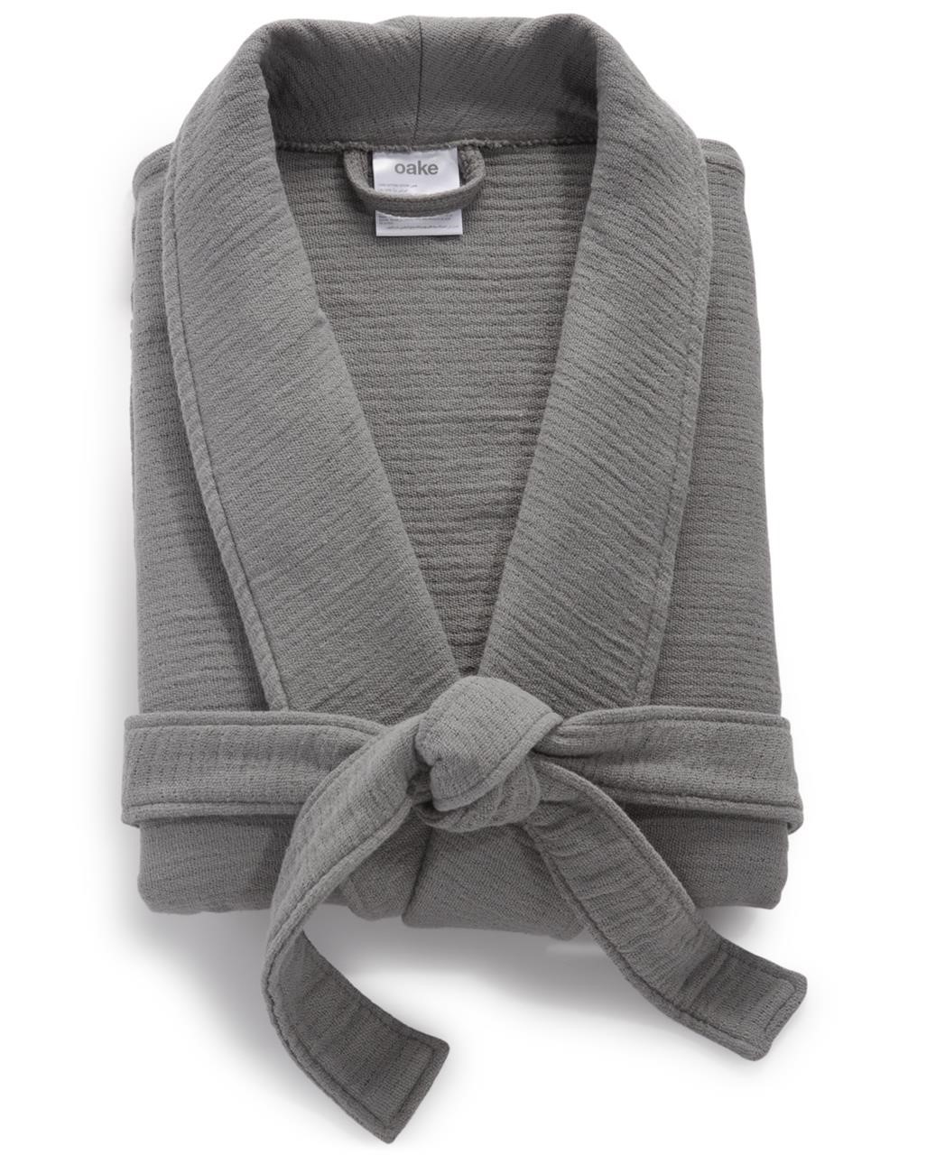 Oake Gauze Robe, Created for Macy's - Charcoal