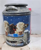 Cream Can Style Can w/ Cow Pic's