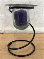 C13) PARTYLITE SPIRAL CANDLE HOLDER & CANDLE