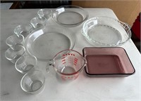 Pyrex Measuring Cup Pie Plates and More Lot