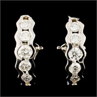 14K Gold 1.12ctw Diamond Earrings