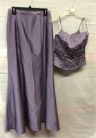 H1) ALFRED ANGELO PURPLE FORMAL DRESS AND TOP