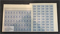 (4) Early U.S. 3-Cent Full MNH Stamp Sheets