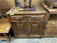 ANTIQUE WASH STAND CABINET (NO TOP)