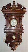 Beautiful 19th Century Open Pendulum Wall Clock