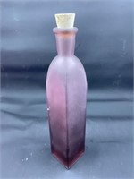 Frosted Glass Purple Bottle