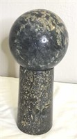 4" Carved Jasper Sphere Large!! W Fossilized Stand