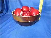 Stoneware Bowl w/ Apples