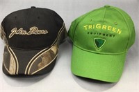 2 John Deere baseball caps, new, or like new no