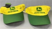 2 identical, John Deere baseball caps, new with