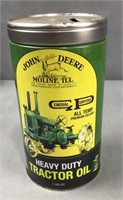 John Deere heavy duty tractor oil Art tin bank