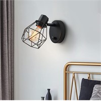 ($40) Lightess Black Wall Sconce with Dimm