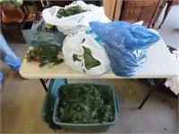 Lot of Christmas Greenery - 2 Totes w/ Lids