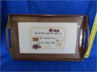 Needle Point Serving Tray