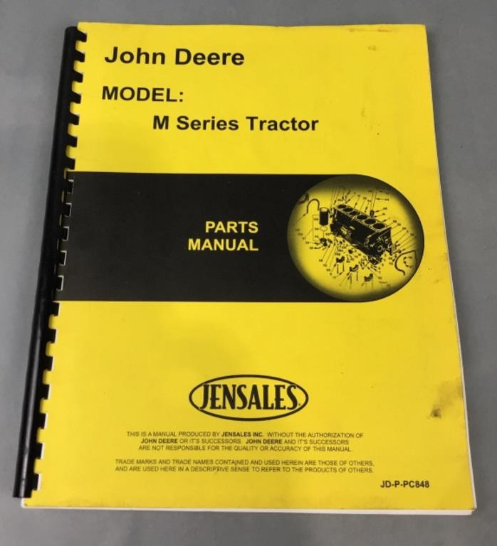John Deere model, M series tractors, parts,