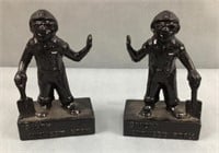 Sandy Midwest foundry pair of cast iron bookends