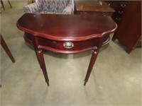 Scalloped Cherry Finish Occasional Table