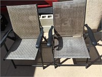 2 Folding Patio Metal Patio Chairs AS SEEN
