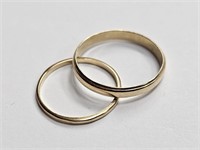14Kt Gold Bands 1.5dwt Total Weight