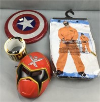 Adult cell block, costume shield, facemask, and