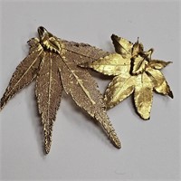 Gold Plated Leaf Pendants