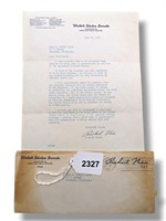1951 Senator RICHARD NIXON Signed Letter Genocide