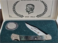 JFK Knife & Coin Set