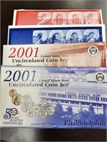 2001 & 2002 US Mint Sets