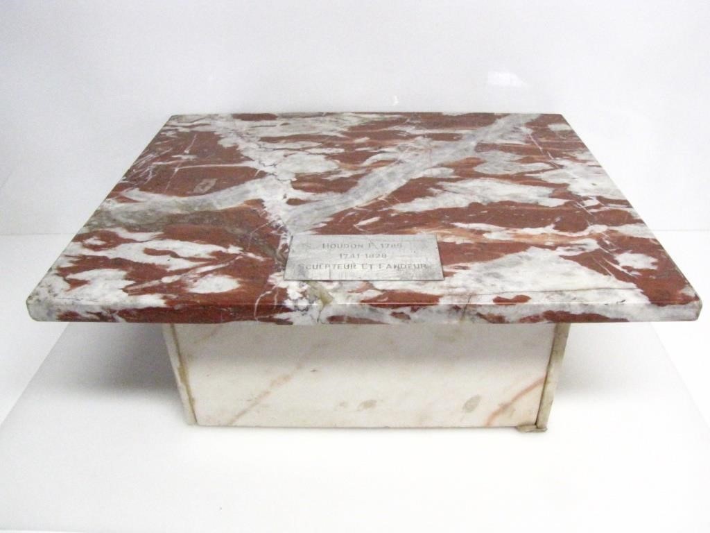 MARBLE DISPLAY STAND W/ PLAQUE