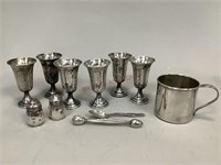 Sterling Silver Cordial Cups, Spoon, and More