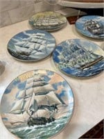 model ship and 10 ship plates