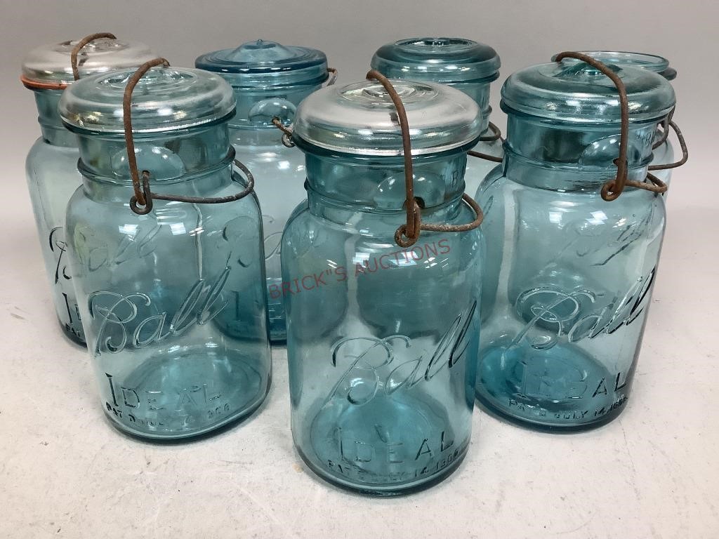 Ball Blue Glass Mason Jars
