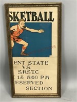 1920’s Sketball Kent State vs S.R.S.T.C Poster