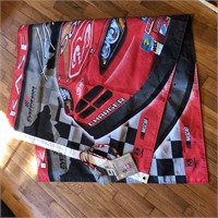 NASCAR Flag Banner & Ticket with Lanyard