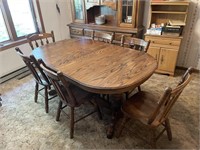 WOOD TABLE WITH 6 CHAIRS