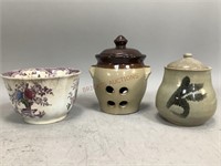 Assorted Bowl, Crock, and Pottery