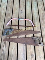 Two Hand Saws and Bow Saw