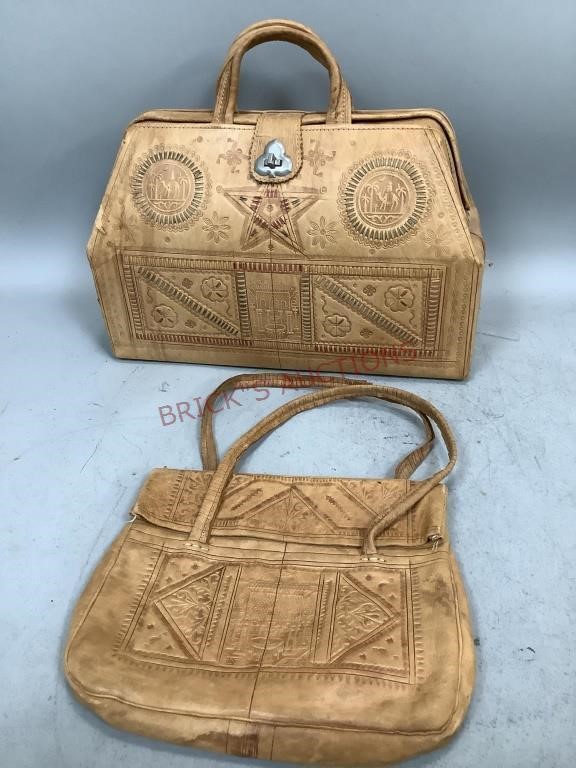 Two Moroccan Leather Bags
