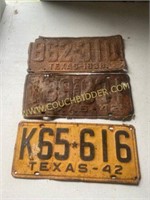 1938 & 1942 License Plates