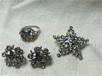 Masonic Order of the Eastern Star jewelry set