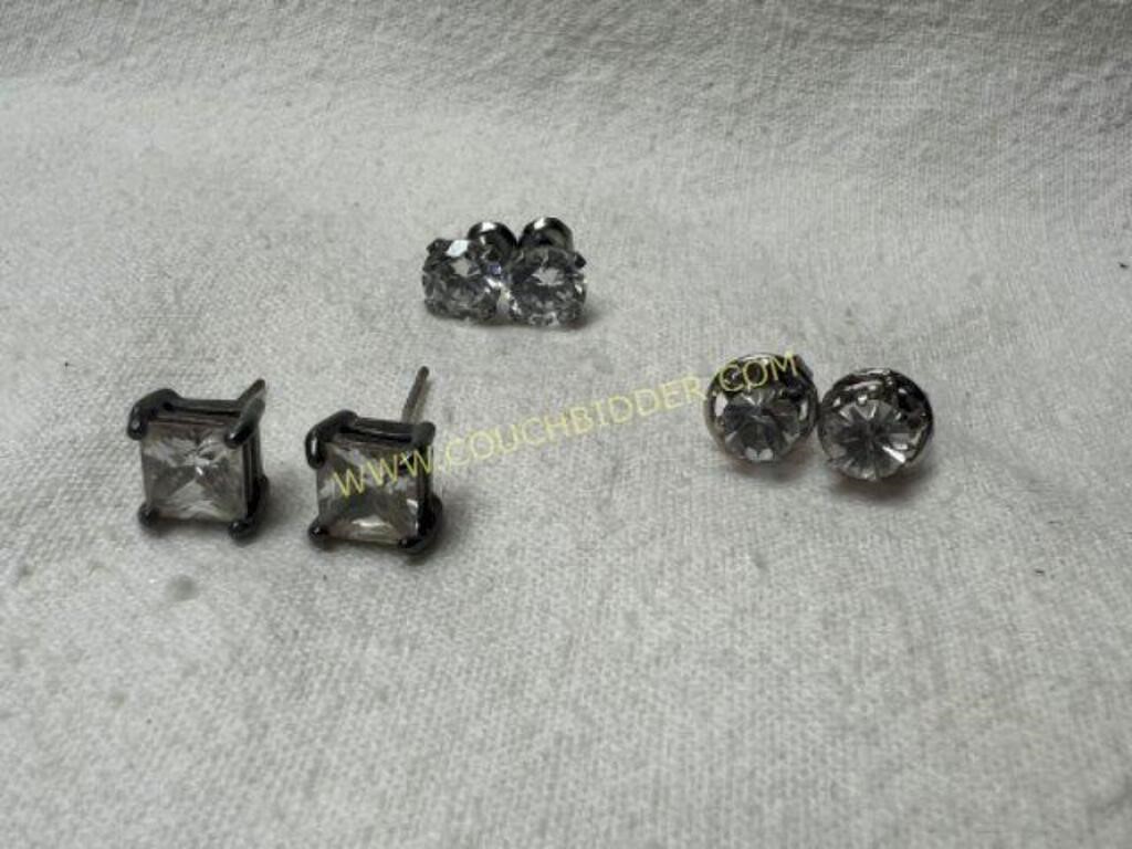 Stud earring sets- one is marked 925