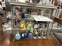 FRANKLIN MINT GONE WITH THE WIND FIGURINES & SHELF