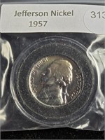 1957 Jefferson Nickel - gem