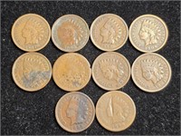 Indian Head Cents - var. dates 1865-1907 - (10)