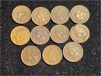 Indian Head Cents - var. dates 1864-1908 - (10)